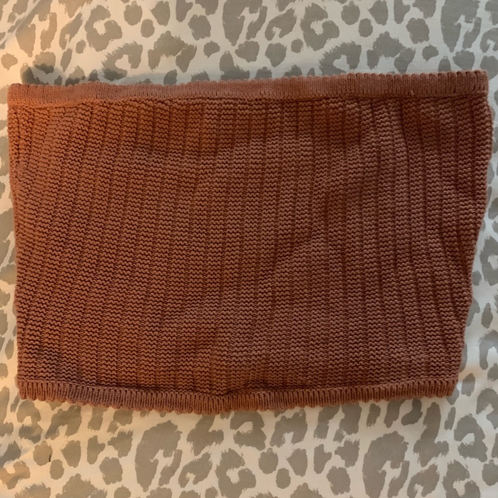lottie moss brown crop top, size small
